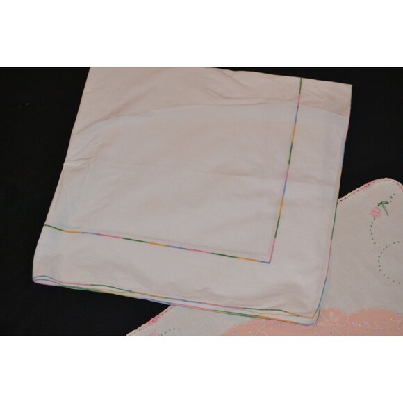 Vintage Linens Pretty Vanity Dresser Collection of Six Fresh Pieces - Picture 5 of 5